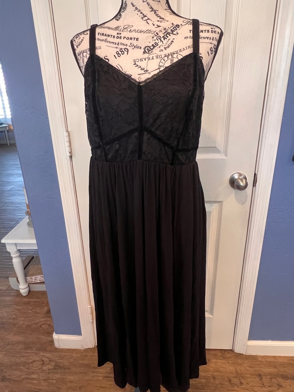 torrid Black Lace Bodice Maxi Dress plus size 00 Gothcore feminine dark academia